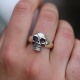 Bague tête de mort en argent