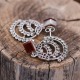 Boucles d'oreilles en argent et marcassites