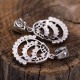 Boucles d'oreilles en argent et marcassites