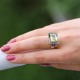 Bague d'exception en argent et pierre Quartz Lemon