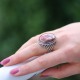 Bague en argent et pierre rhodonite