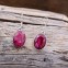 Boucles d'oreilles en argent et pierre racine de rubis
