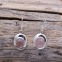 Boucles d'oreilles en argent et pierre quartz rose