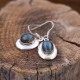 Boucles d'oreilles en argent et pierre labradorite