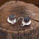 Boucles d'oreilles en argent et pierre labradorite