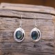 Boucles d'oreilles en argent et pierre labradorite