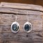 Boucles d'oreilles en argent et pierre labradorite