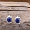 boucles d'oreilles en argent et pierre lapis lazuli