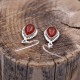 Boucles d'oreilles en argent et pierre cornaline