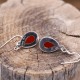 Boucles d'oreilles en argent et pierre cornaline