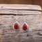 Boucles d'oreilles en argent et pierre cornaline
