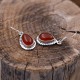 Boucles d'oreilles en argent et pierre cornaline