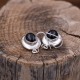 Boucles d'oreilles en argent et pierre onyx