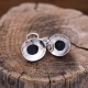 Boucles d'oreilles en argent et pierre onyx