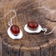 Boucles d'oreilles en argent et pierre cornaline