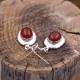 Boucles d'oreilles en argent et pierre cornaline