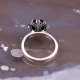 Bague en argent et pierre onyx