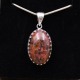 Pendentif en argent et pierre rhodonite