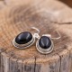 Boucles d'oreilles en argent et pierre onyx