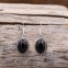 Boucles d'oreilles en argent et pierre onyx