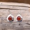 Boucles d'oreilles en argent et pierre cornaline