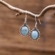 Boucles d'oreilles en argent et pierre larimar