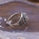 Bague d'exception en argent et pierres marcassites