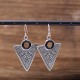 Boucles d'oreilles en argent et pierre onyx