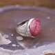 Bague en argent et pierre thulite