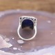 Bague d'exception en argent, marcassites et pierre Lapis Lazulli