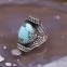 Bague en argent et pierre turquoise