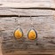 Boucles d'oreilles en argent et pierre Jaspe abeille