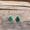 Boucles d'oreilles en argent et racine D'Emeraude