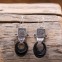 Boucles d'oreilles en argent et pierre onyx