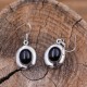 Boucles d'oreilles en argent et pierre onyx