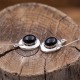 Boucles d'oreilles en argent et pierre onyx