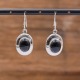 Boucles d'oreilles en argent et pierre onyx