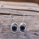 Boucles d'oreilles en argent et pierre onyx