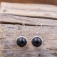 Boucles d'oreilles en argent et pierre onyx