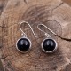 Boucles d'oreilles en argent et pierre onyx