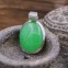 Pendentif en argent et pierre Jade verte