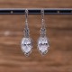 Boucles d'oreilles d'exception en argent, marcassites et Ziconium