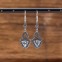 Boucles d'oreilles d'exception en argent, marcassites et Topaze bleue