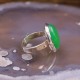 Bague en argent et Jade verte