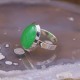 Bague en argent et Jade verte