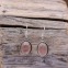 Boucles d'oreilles en argent et pierre quartz rose