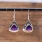 Boucles d'oreilles en argent et pierre améthyste