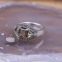Bague d'exception en argent, marcassites, Quartz Lemon et Quartz fumé