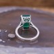 Bague d'exception en argent, marcassites et Agate verte