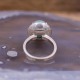 Bague d'exception en argent, marcassites et pierre Jade